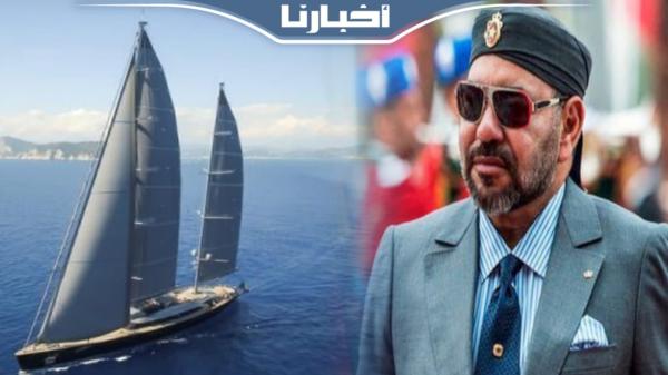 شاهد "باديس" يخت الملك محمد السادس الفخم يتوسط مياه شاطئ المضيق